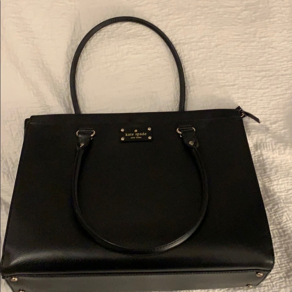 Kate Spade black leather tote